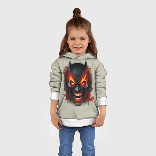 Детская толстовка Огенный Бэтмент / 3D-Белый – фото 4