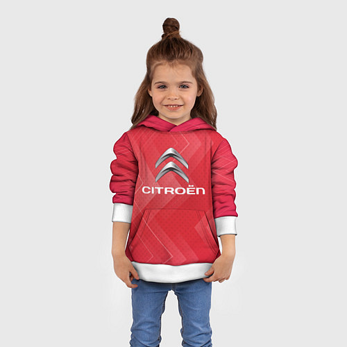 Детская толстовка Сitroen texture / 3D-Белый – фото 4
