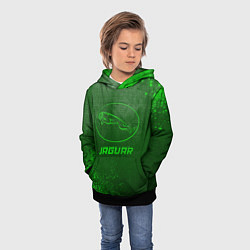 Толстовка-худи детская Jaguar - green gradient, цвет: 3D-черный — фото 2