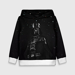 Толстовка-худи детская Дарт вейдер галактика звёзды, цвет: 3D-белый