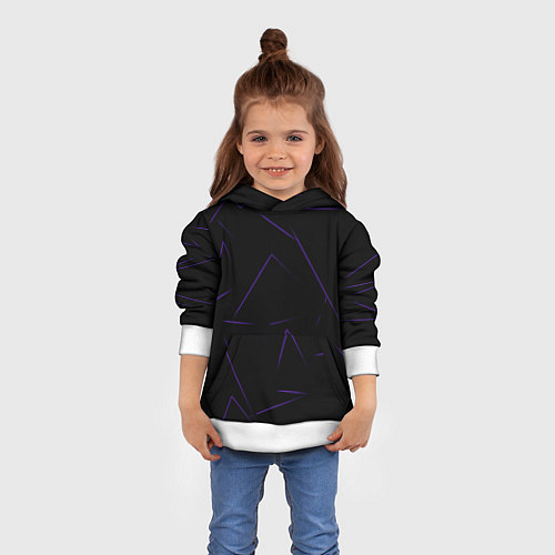 Детская толстовка Color purple line / 3D-Белый – фото 4