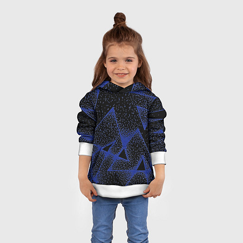 Детская толстовка Triangles with dots / 3D-Белый – фото 4