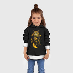 Толстовка-худи детская Филин в лунном свете, цвет: 3D-белый — фото 2