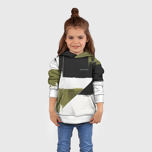 Детская толстовка Haval логотип / 3D-Белый – фото 4