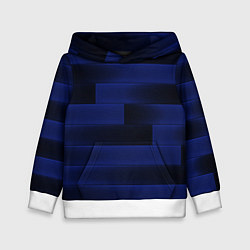 Толстовка-худи детская Color blue square, цвет: 3D-белый