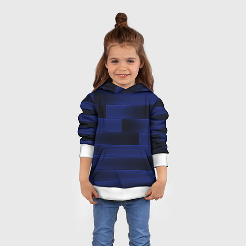 Детская толстовка Color blue square / 3D-Белый – фото 4