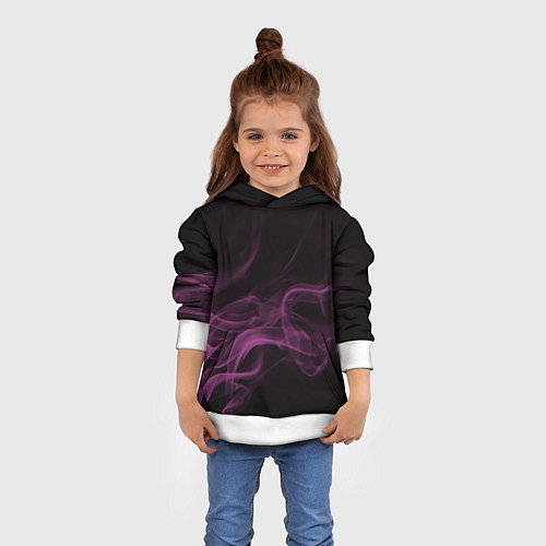 Детская толстовка Color smoke pink / 3D-Белый – фото 4