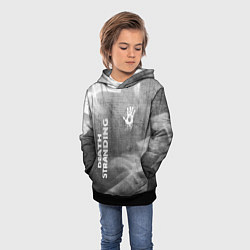 Толстовка-худи детская Death Stranding - grey gradient вертикально, цвет: 3D-черный — фото 2