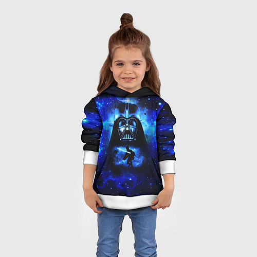 Детская толстовка Дарт вейдер и люк / 3D-Белый – фото 4