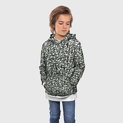 Толстовка-худи детская Черепки паттерн, цвет: 3D-белый — фото 2