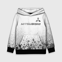 Толстовка-худи детская Mitsubishi - white gradient посередине, цвет: 3D-черный