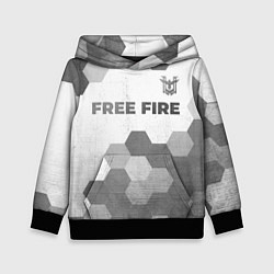 Толстовка-худи детская Free Fire - white gradient посередине, цвет: 3D-черный