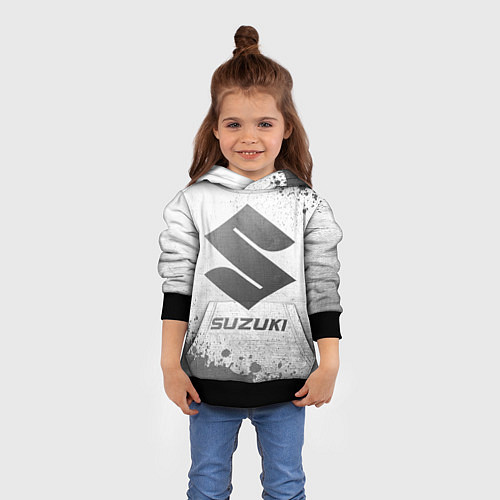 Детская толстовка Suzuki - white gradient / 3D-Черный – фото 4