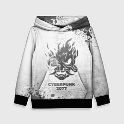 Толстовка-худи детская Cyberpunk 2077 - white gradient, цвет: 3D-черный