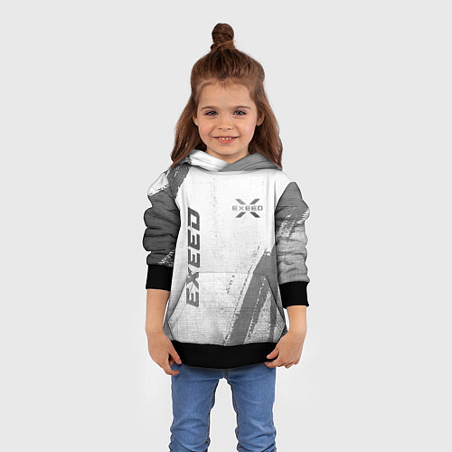 Детская толстовка Exeed - white gradient вертикально / 3D-Черный – фото 4