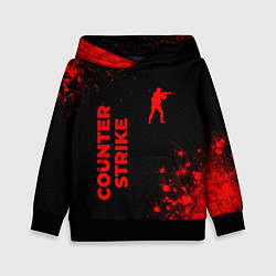 Толстовка-худи детская Counter Strike - red gradient вертикально, цвет: 3D-черный