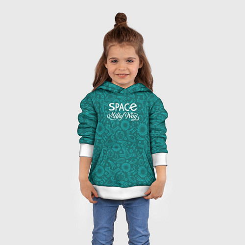 Детская толстовка Наш Млечный путь / 3D-Белый – фото 4
