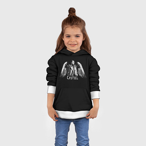Детская толстовка Castiel - supernatural / 3D-Белый – фото 4