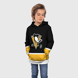 Толстовка-худи детская Питтсбург Пингвинз хоккей, цвет: 3D-белый — фото 2