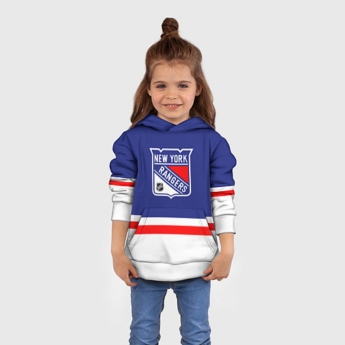 Детская толстовка Нью Йорк Рейнджерс хоккей / 3D-Белый – фото 4