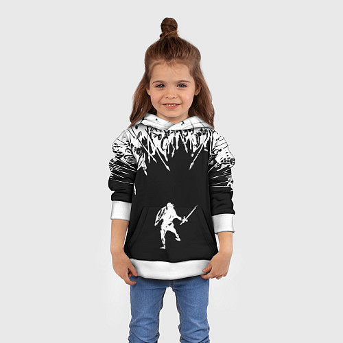 Детская толстовка И один в поле воин / 3D-Белый – фото 4