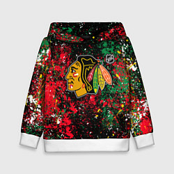 Толстовка-худи детская Chicago Blackhawks NHL black, цвет: 3D-белый