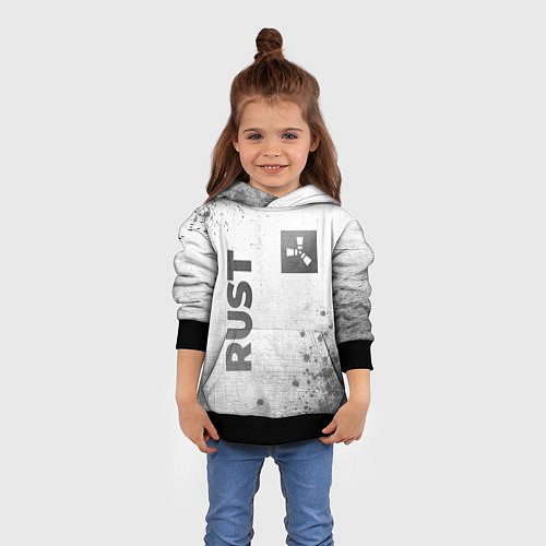 Детская толстовка Rust - white gradient вертикально / 3D-Черный – фото 4
