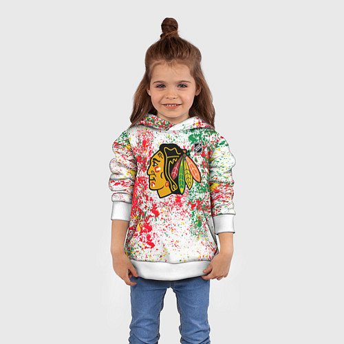 Детская толстовка Chicago Blackhawks NHL white / 3D-Белый – фото 4