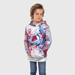 Толстовка-худи детская Colorado Avalanche NHL white, цвет: 3D-белый — фото 2