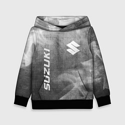 Толстовка-худи детская Suzuki - grey gradient вертикально, цвет: 3D-черный