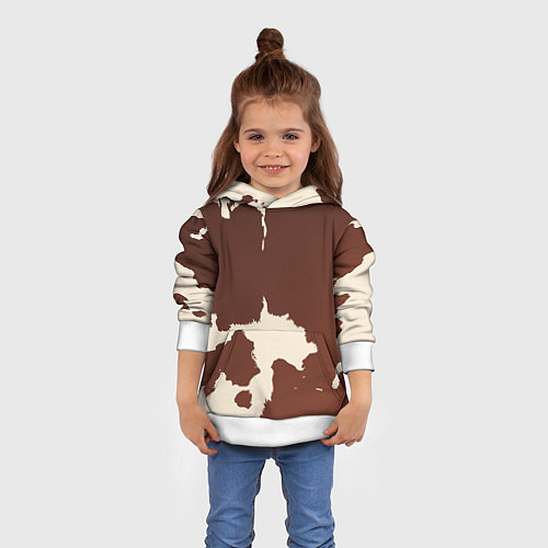 Детская толстовка Коровий узор / 3D-Белый – фото 4