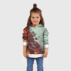 Толстовка-худи детская Башня в облаках, цвет: 3D-белый — фото 2