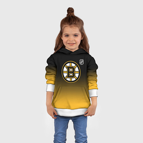 Детская толстовка Бостон Брюинз - градиент / 3D-Белый – фото 4