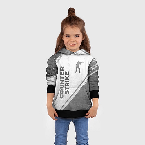 Детская толстовка Counter Strike - white gradient вертикально / 3D-Черный – фото 4
