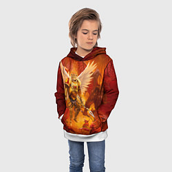 Толстовка-худи детская Кот примарх, цвет: 3D-белый — фото 2