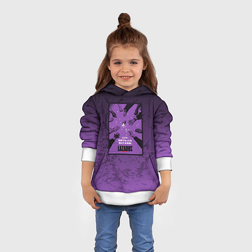 Детская толстовка Lazarus: Violet Pattern / 3D-Белый – фото 4