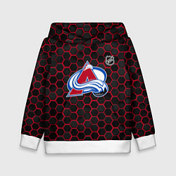 Толстовка-худи детская Колорадо Эвеланш - соты с подсветкой, цвет: 3D-белый