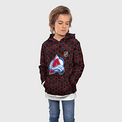 Толстовка-худи детская Колорадо Эвеланш - соты с подсветкой, цвет: 3D-белый — фото 2