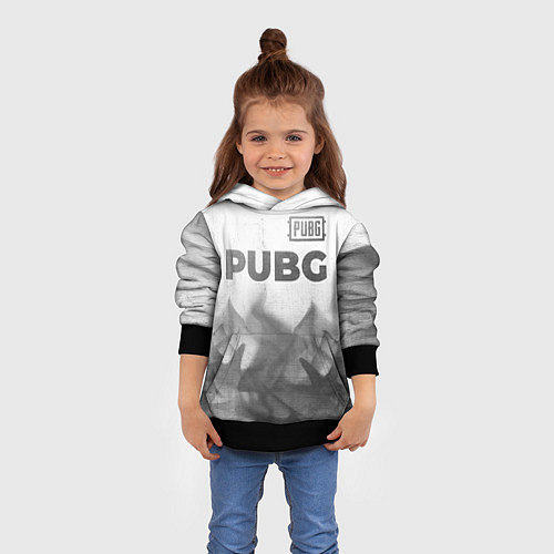 Детская толстовка PUBG - white gradient посередине / 3D-Черный – фото 4