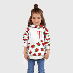 Толстовка-худи детская Monster energy steel rose, цвет: 3D-белый — фото 2