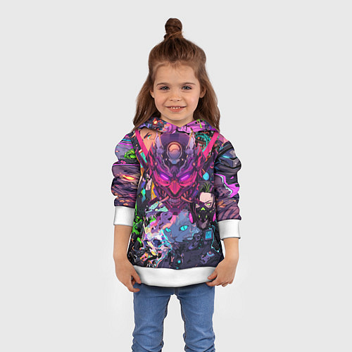 Детская толстовка Стиль Cyberpunk / 3D-Белый – фото 4