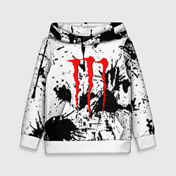 Толстовка-худи детская Monster energy краски, цвет: 3D-белый