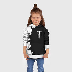 Толстовка-худи детская Monster energy краски белые, цвет: 3D-белый — фото 2
