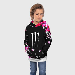 Толстовка-худи детская Monster energy sakura, цвет: 3D-белый — фото 2