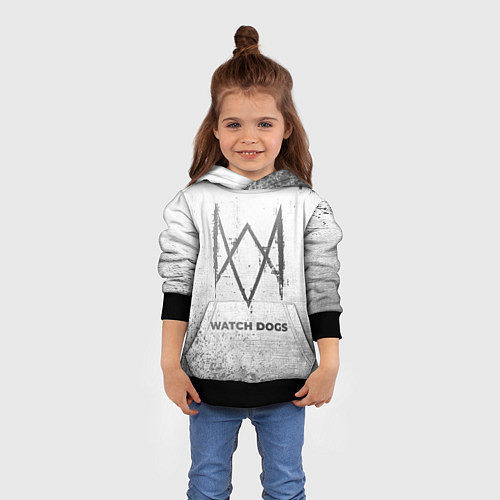 Детская толстовка Watch Dogs - white gradient / 3D-Черный – фото 4