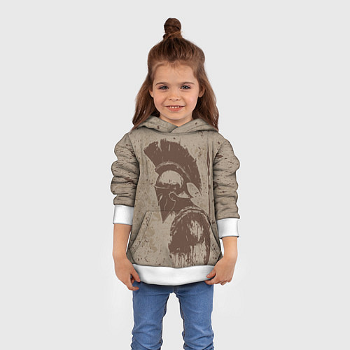 Детская толстовка Спарта / 3D-Белый – фото 4