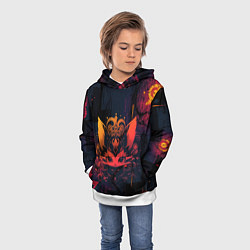 Толстовка-худи детская Магический лисёнок, цвет: 3D-белый — фото 2