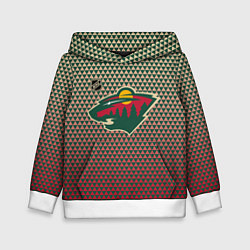 Толстовка-худи детская Миннесота Уайлд - геометрический градиент, цвет: 3D-белый