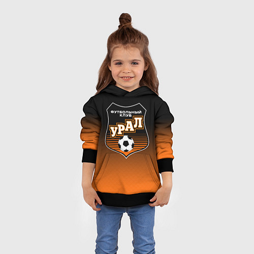 Детская толстовка ФК Урал - градиент / 3D-Черный – фото 4