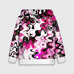 Детская толстовка Абстракция разлитые краски розовый